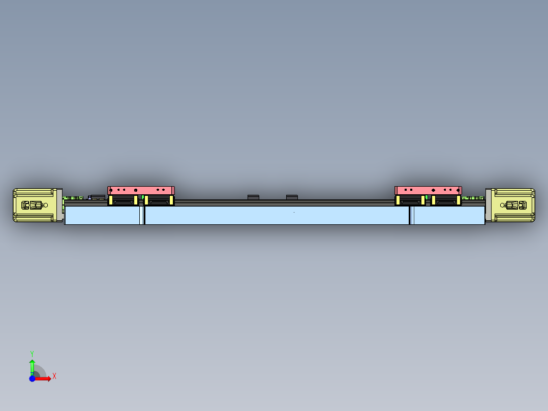 光通信产品精密双芯片粘贴机proe4.0可编辑前视图