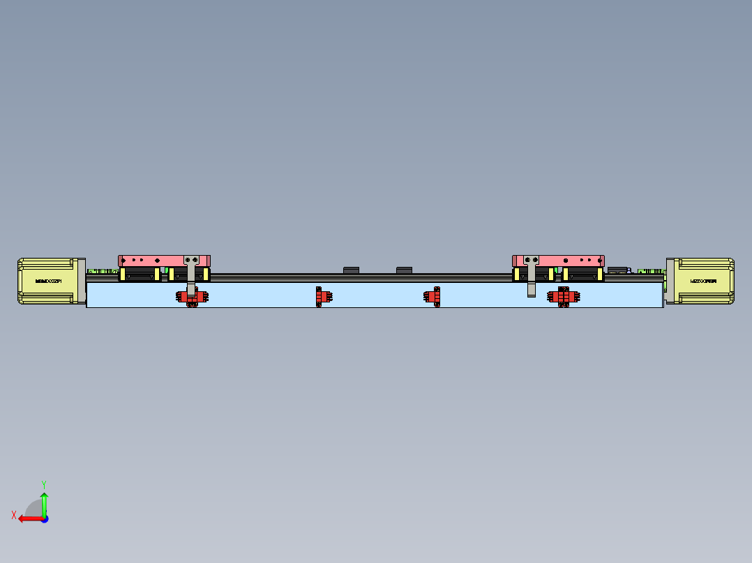 光通信产品精密双芯片粘贴机proe4.0可编辑后视图