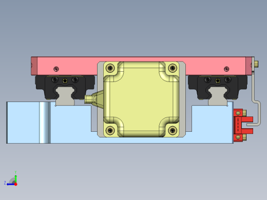 光通信产品精密双芯片粘贴机proe4.0可编辑右视缩略图