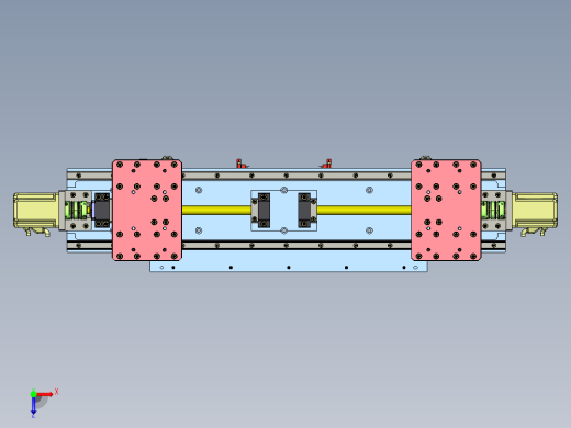 光通信产品精密双芯片粘贴机proe4.0可编辑俯视缩略图