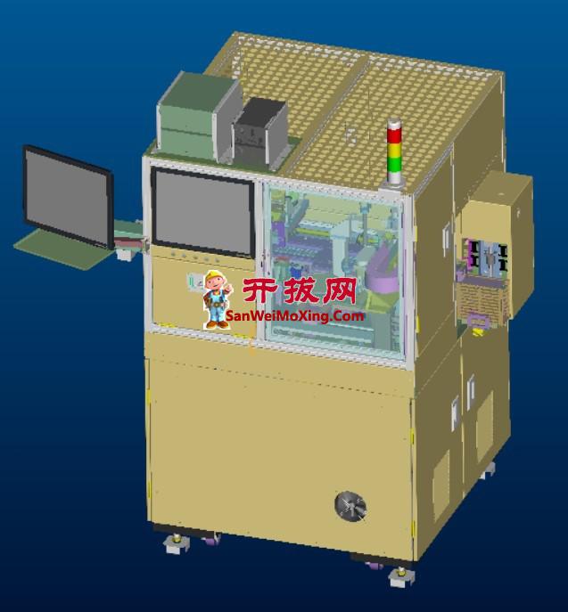 光通信产品精密双芯片粘贴机proe4.0可编辑