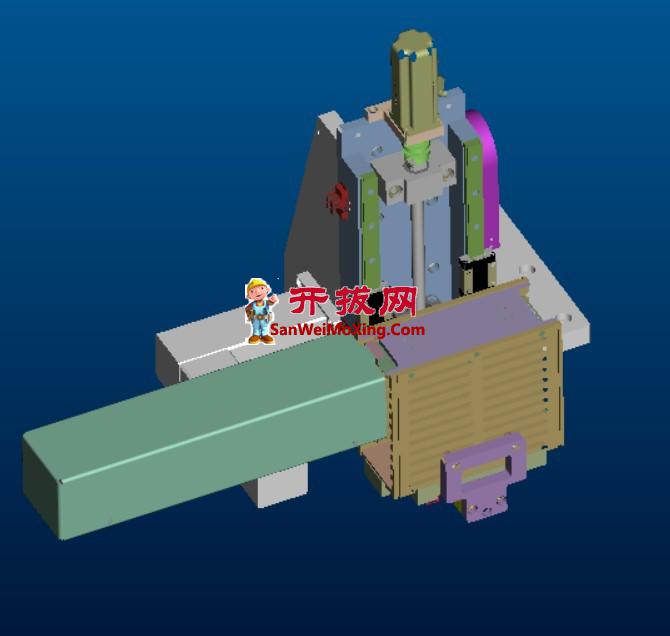 光通信产品精密双芯片粘贴机proe4.0可编辑