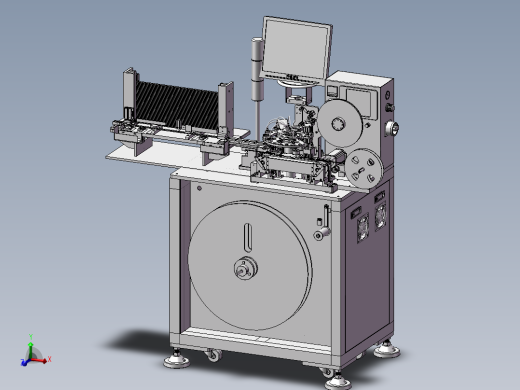 平管上料编带机 机械素材3D图纸自动化设备三维模型