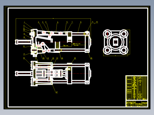 注塑机双曲肘合模机构的设计（含全套CAD图纸）