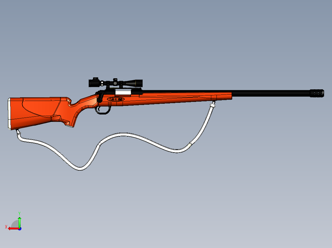 雷明顿700狙击步枪后视图