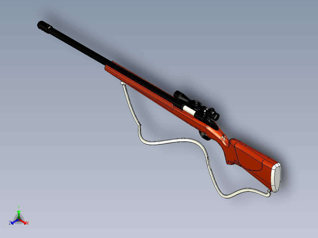 雷明顿700狙击步枪正等轴测图