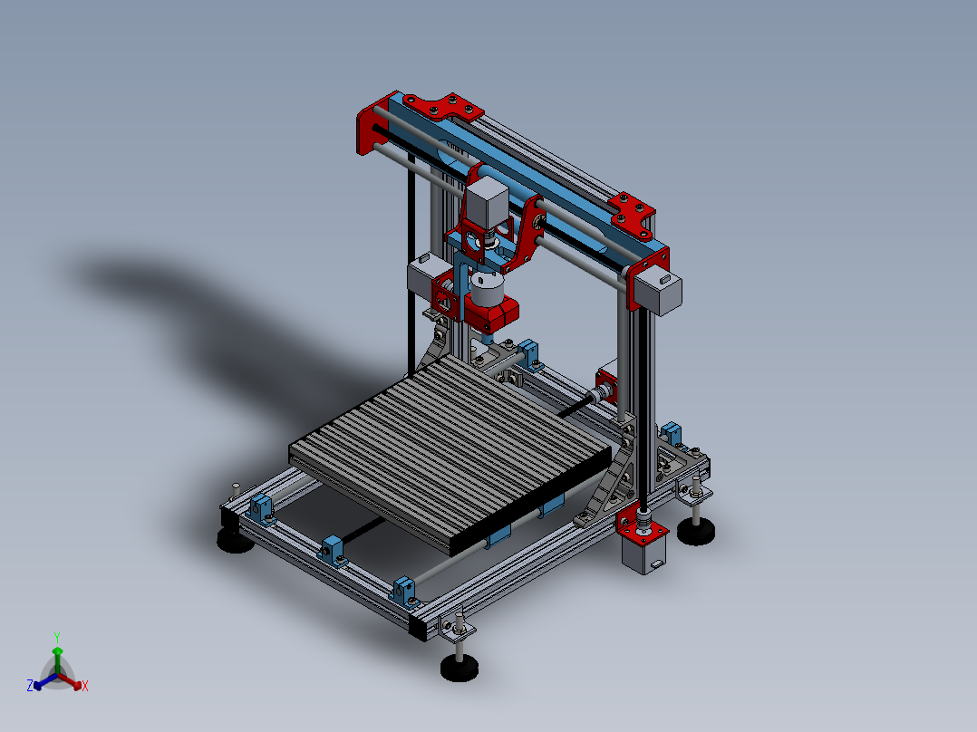 五轴数控机床正等轴测图