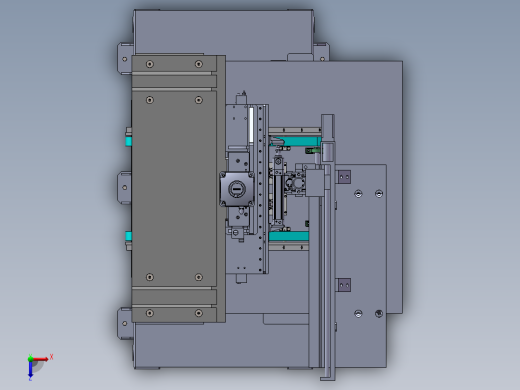 半自动包装机3d图纸三轴自动上下料包装机3d图纸俯视缩略图