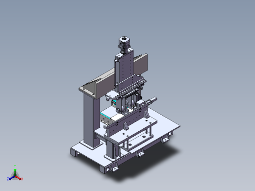 半自动包装机3d图纸三轴自动上下料包装机3d图纸正等轴测缩略图