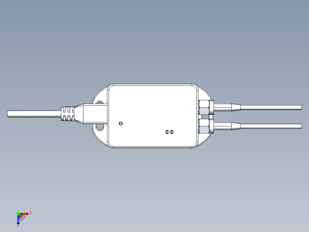 2款Rak811传感器模型3D图纸 Solidworks设计 附IGS x_b格式俯视图