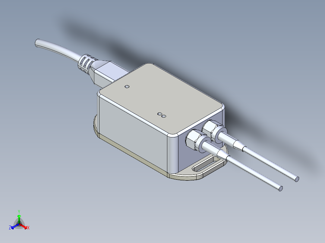2款Rak811传感器模型3D图纸 Solidworks设计 附IGS x_b格式正等轴测图
