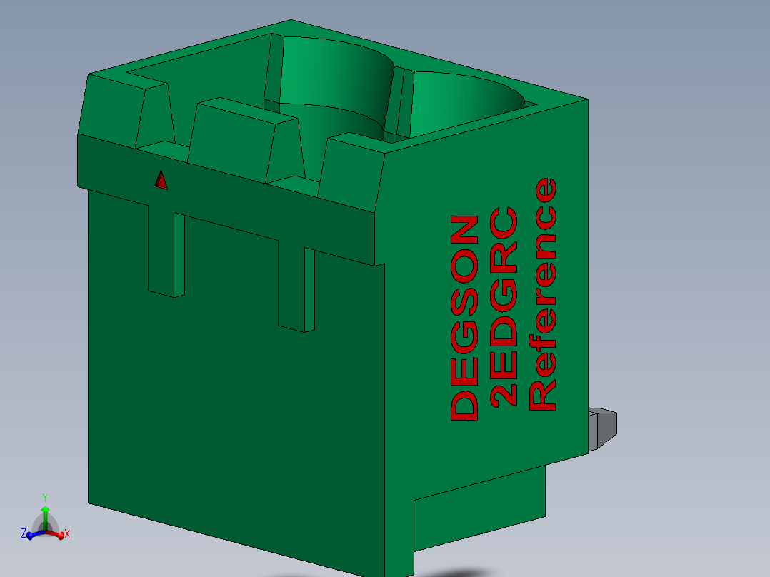 DEGSON 2EDG 系列 5.0mm 可插拔接线端子组-2EDGRC-5.0_5.08-xxP-14-00AH主视图