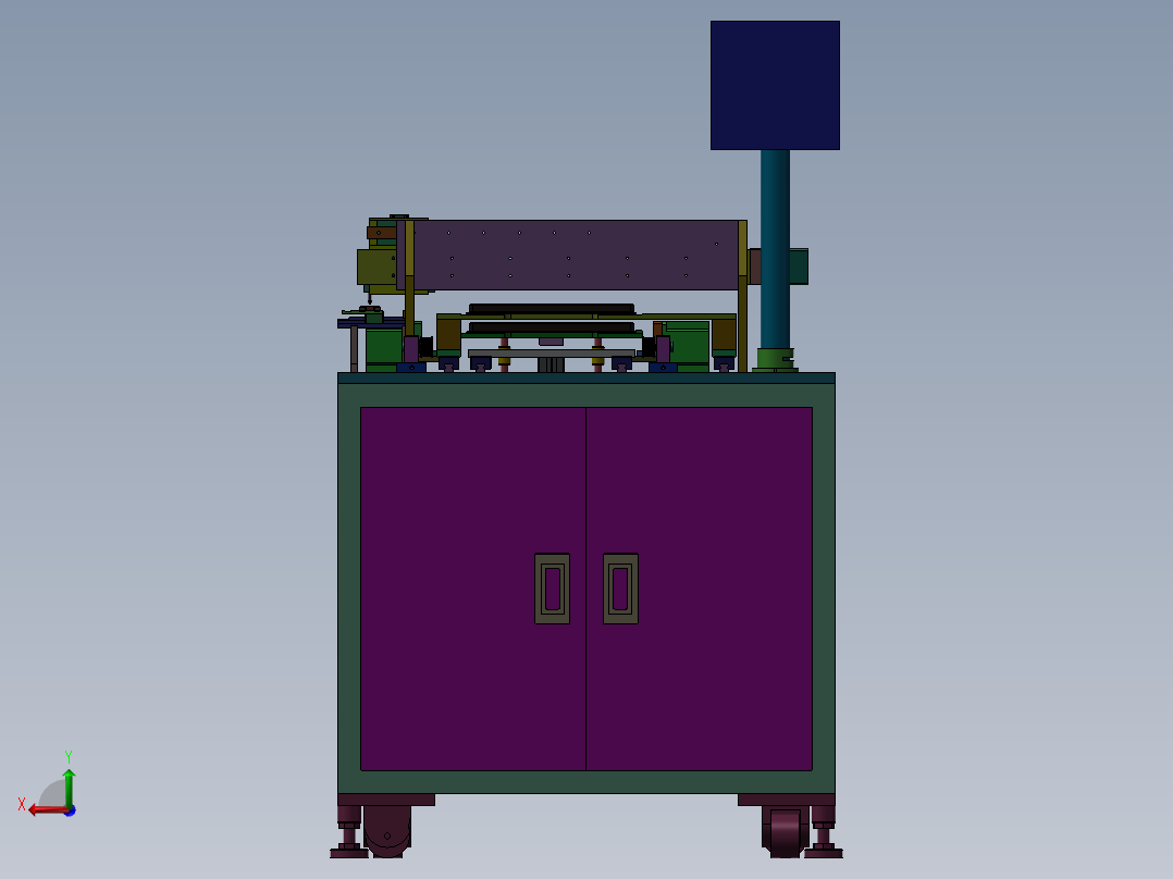 吸塑盒摆盘自动机后视图