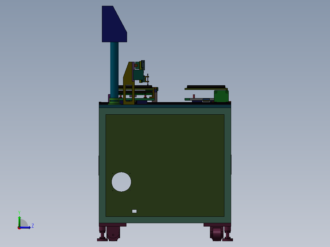 吸塑盒摆盘自动机左视图