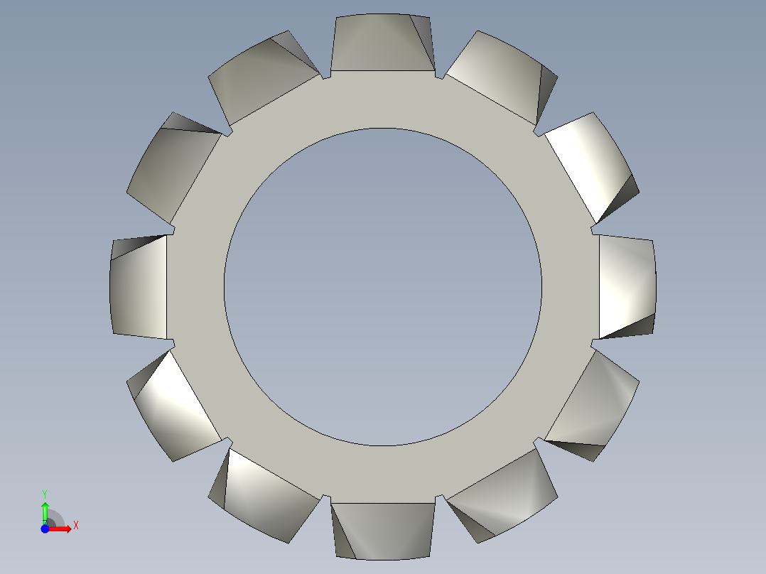 EXTERNAL TOOTH LOCK WASHER for M6 SCREW.STEP前视图