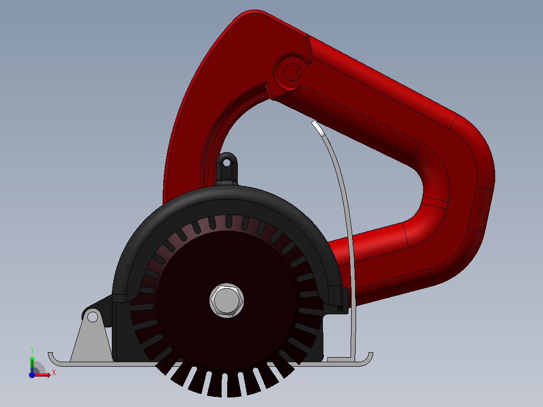 Q431-低噪声持久型云石机设计【三维SolidWorks】前视图