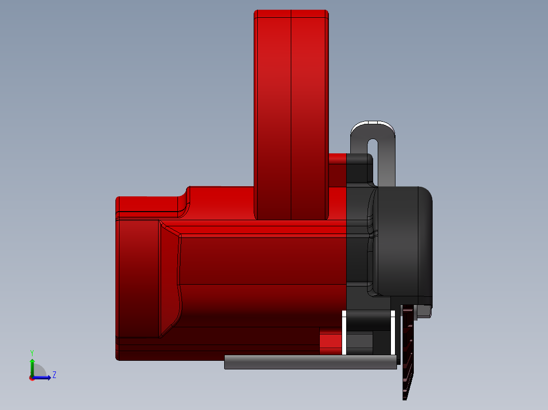 Q431-低噪声持久型云石机设计【三维SolidWorks】左视图