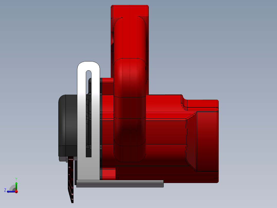 Q431-低噪声持久型云石机设计【三维SolidWorks】右视图