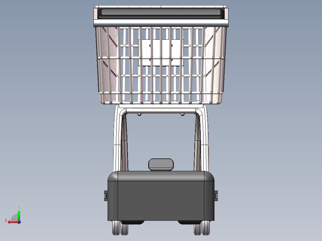 智能购物车后视图