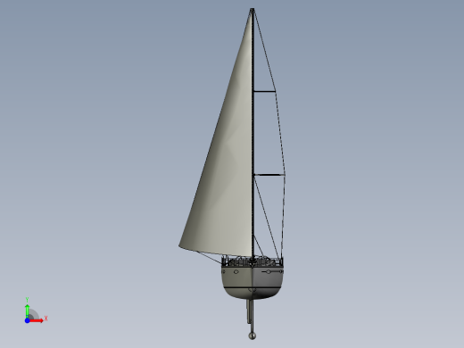 帆船3D图纸_step前视缩略图