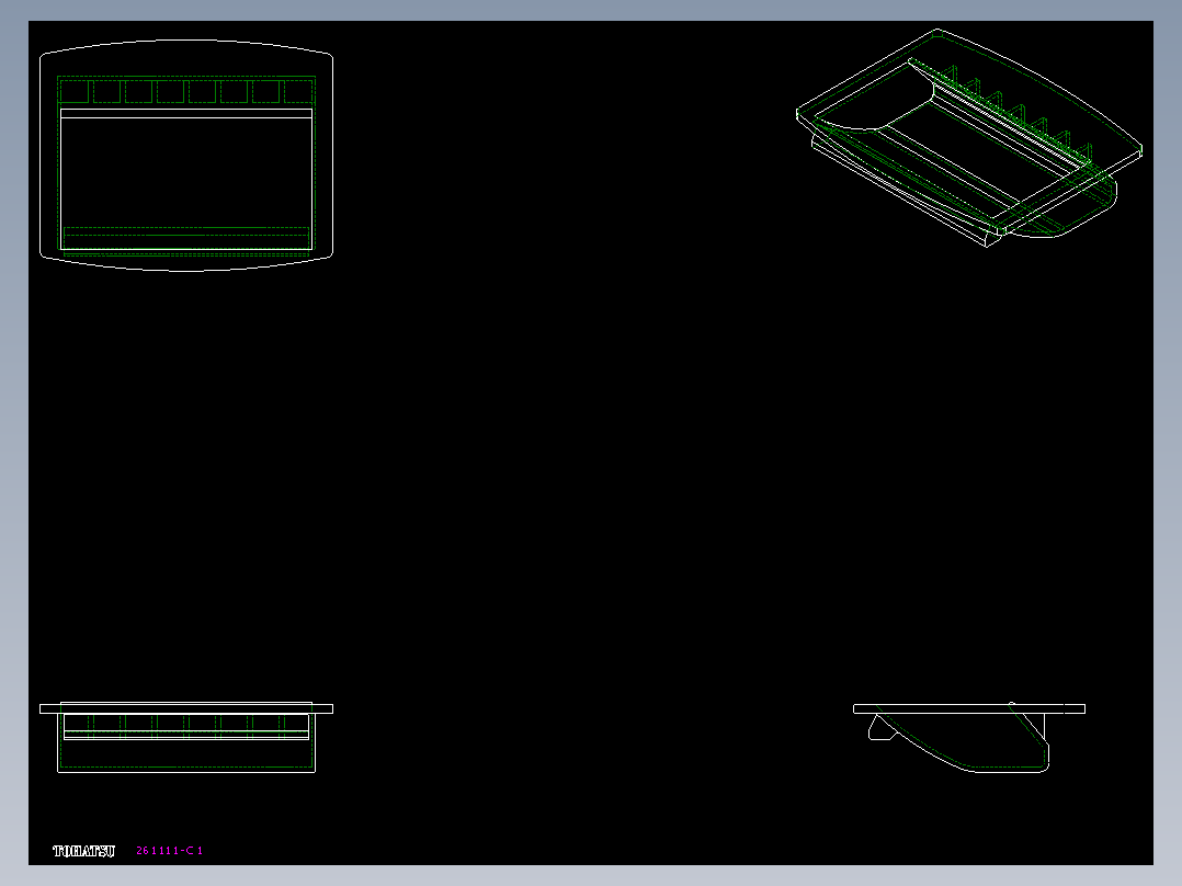 人體工學型把手EPR-PF-2D多系列多零件图纸模型
