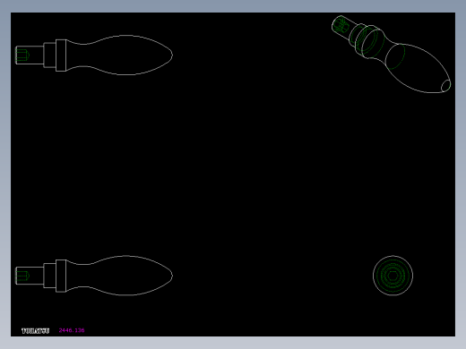 把手(迴轉)2446-2D多系列多零件图纸模型