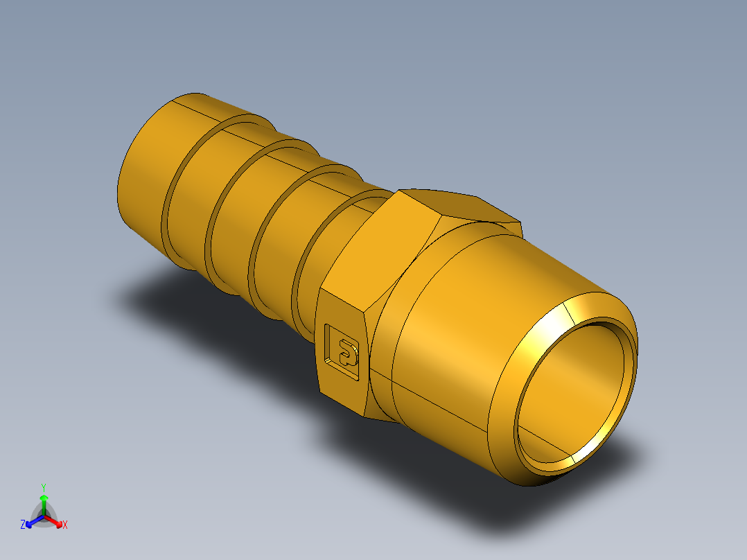 倒齿式工业管接头Hose Barb to Male Pipe 125HBL-8-6主视图