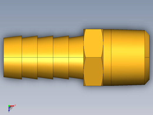 倒齿式工业管接头Hose Barb to Male Pipe 125HBL-8-6俯视缩略图