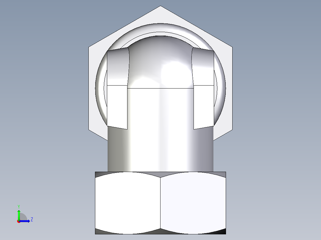 卡套式工业通用硬管接头EO_Bulkhead_elbow_WSV35ZLCF左视图