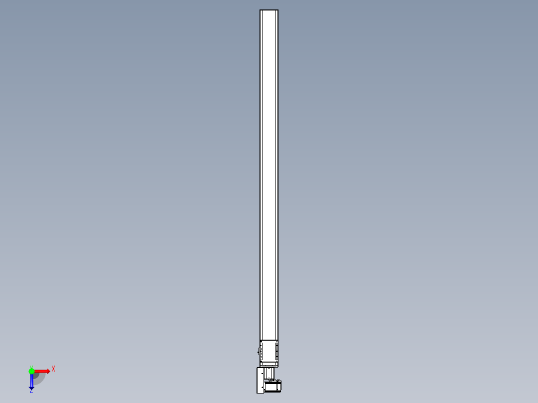 同步带全封闭直线模组TPA-HCB-105D-90-L1850-ML-Y-P20-N3俯视图