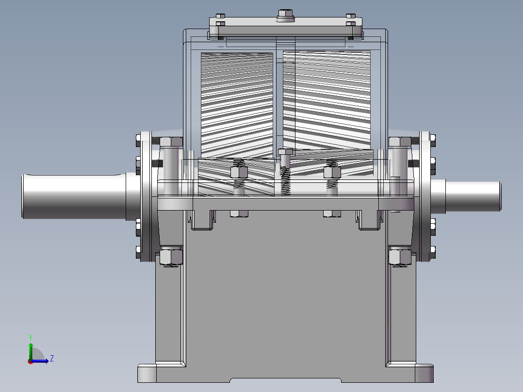展开式二级圆柱齿轮减速器设计含三维二维说明书左视图