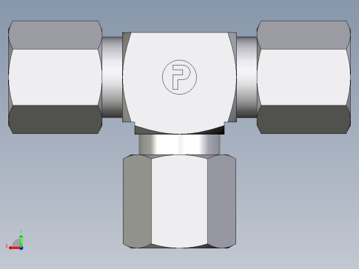 卡套式工业通用硬管接头EO_Union_tee_T06ZLLCF后视缩略图