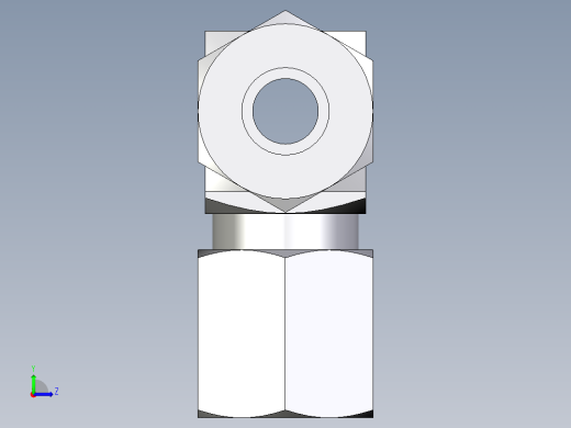 卡套式工业通用硬管接头EO_Union_tee_T06ZLLCF左视缩略图