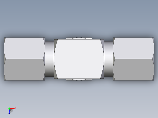 卡套式工业通用硬管接头EO_Union_tee_T06ZLLCF俯视缩略图