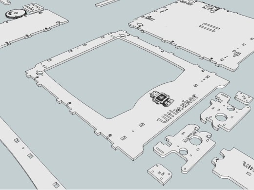 3D打印机Ulimaker LaserCut Files in 3D Sketchup Format缩略图