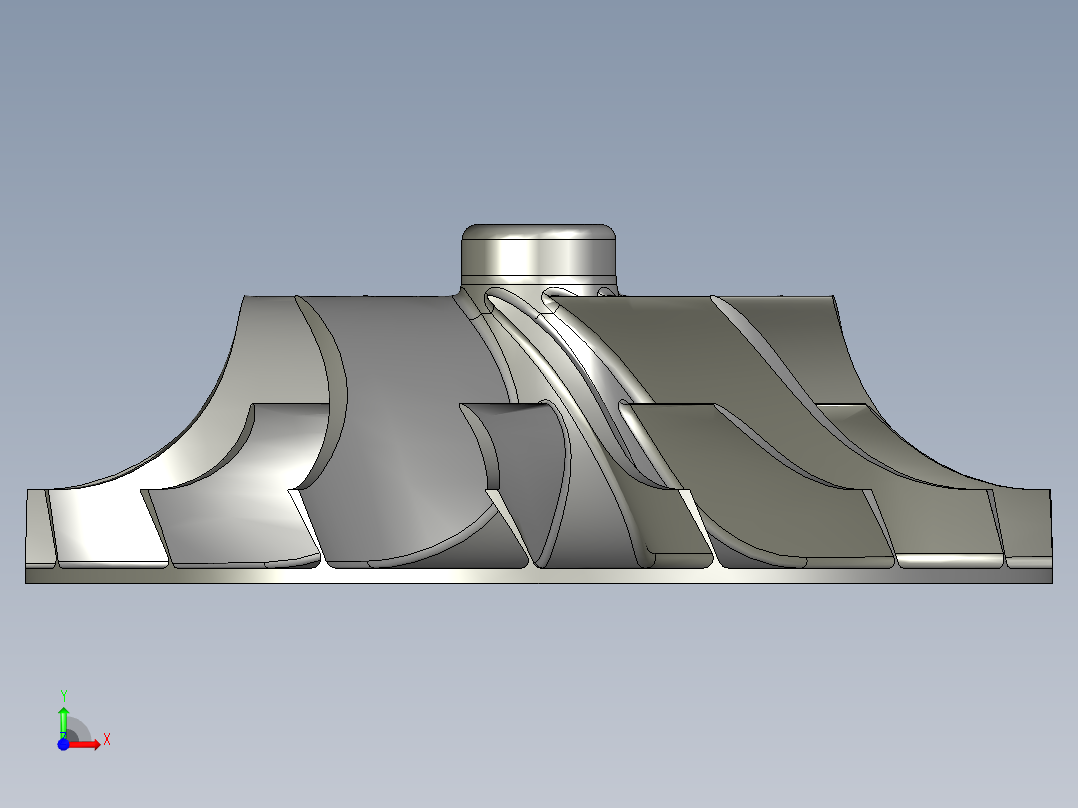 涡轮 叶片 涡扇 (11)前视图