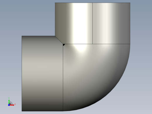 船舶管路系统SeaCor_90Elbow_SxS_37J106025_2.5in前视缩略图