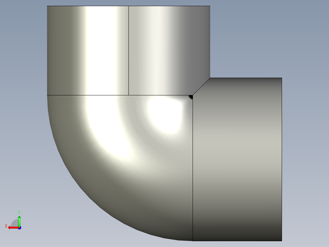 船舶管路系统SeaCor_90Elbow_SxS_37J106025_2.5in后视图