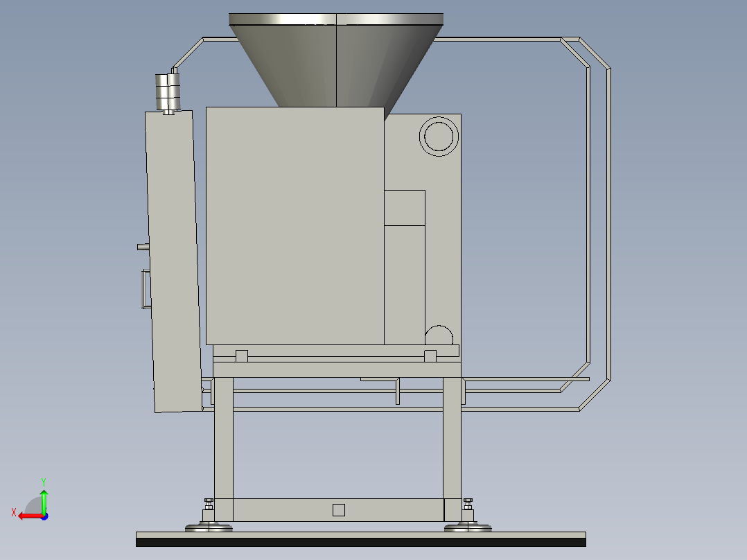 塑料加工机后视图