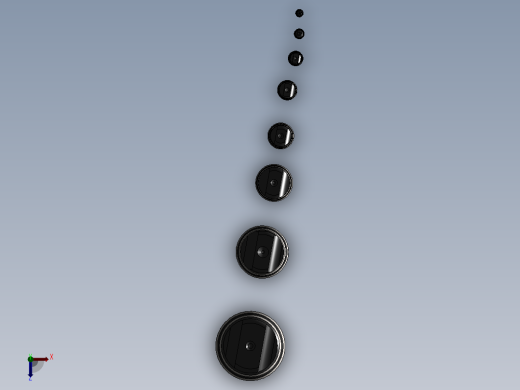 从#0到#7的莫氏锥度集合俯视缩略图