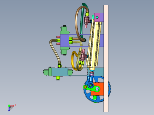 双气缸旋转输出机俯视缩略图