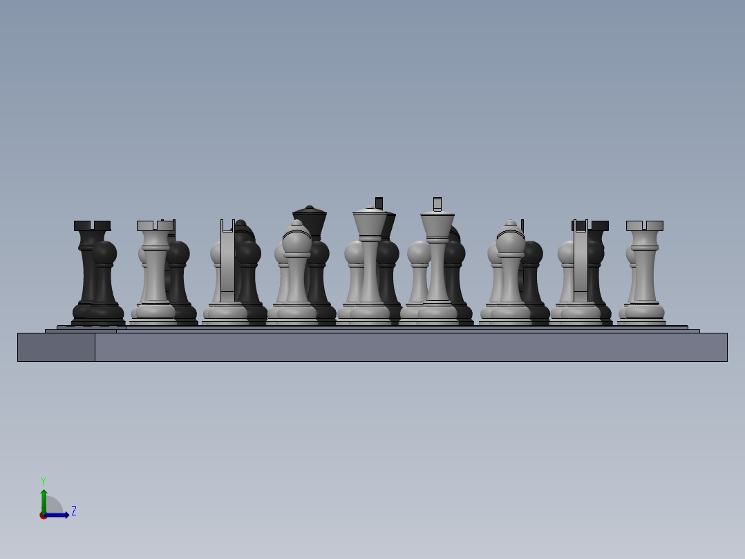 国际象棋套装左视图