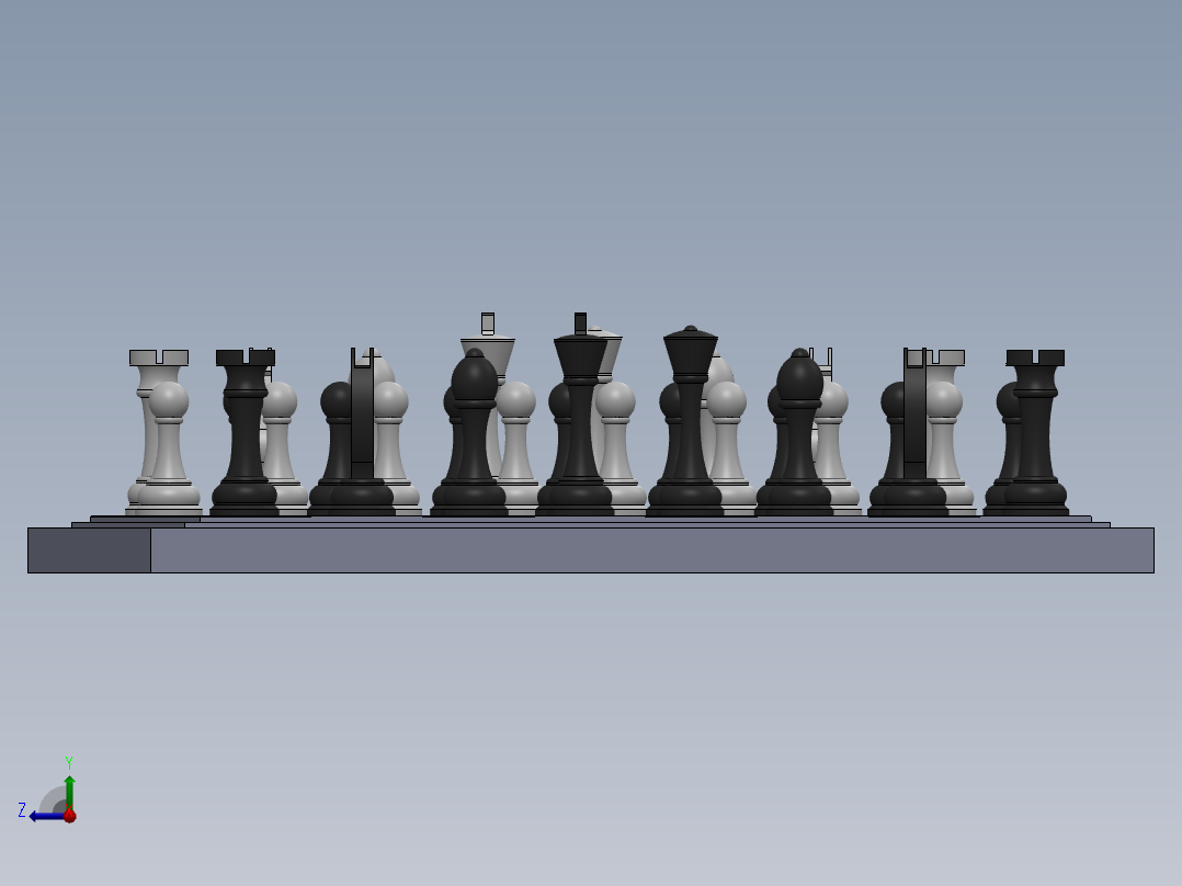 国际象棋套装右视图