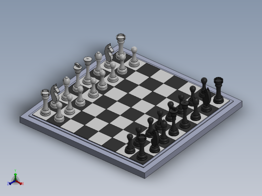 国际象棋套装正等轴测缩略图