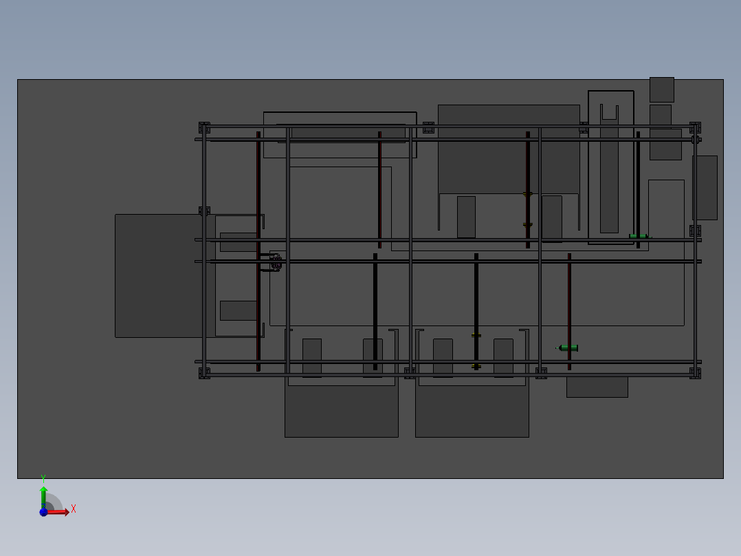 物流输送线KBK轨道前视图