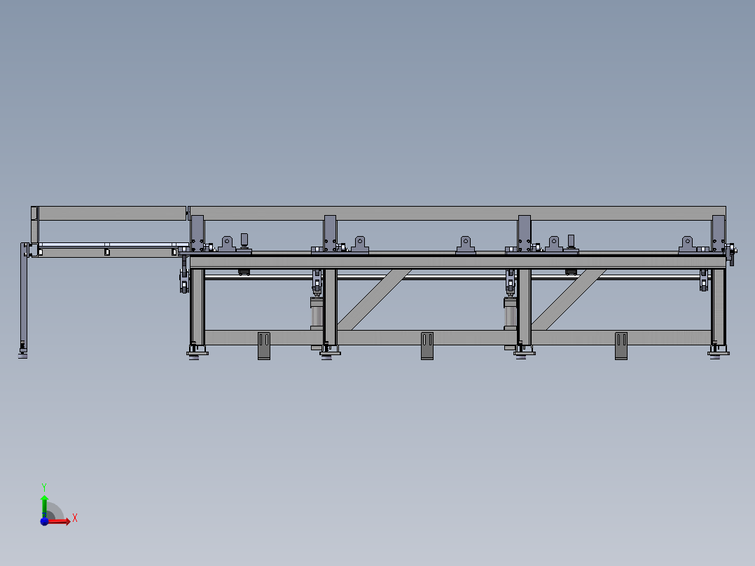 自动送料机架（棒料）前视图