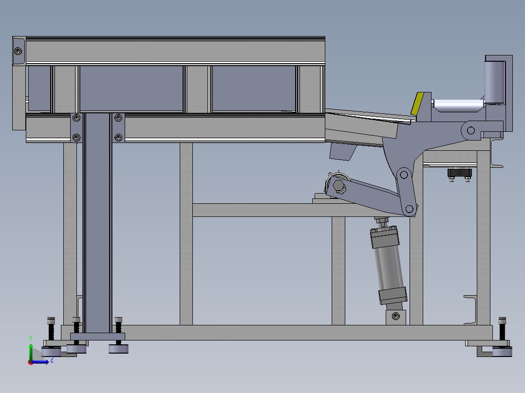 自动送料机架（棒料）左视图