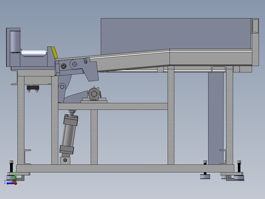 自动送料机架（棒料）右视图