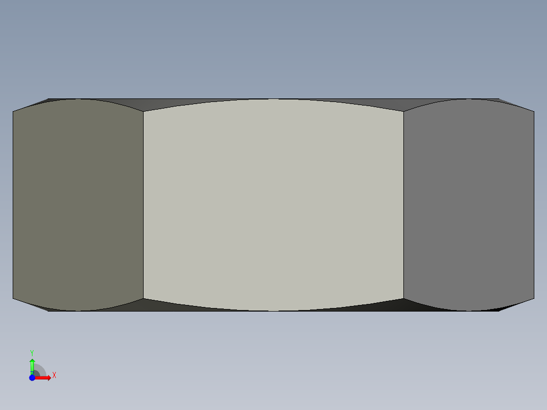 DIN934库 螺母前视图