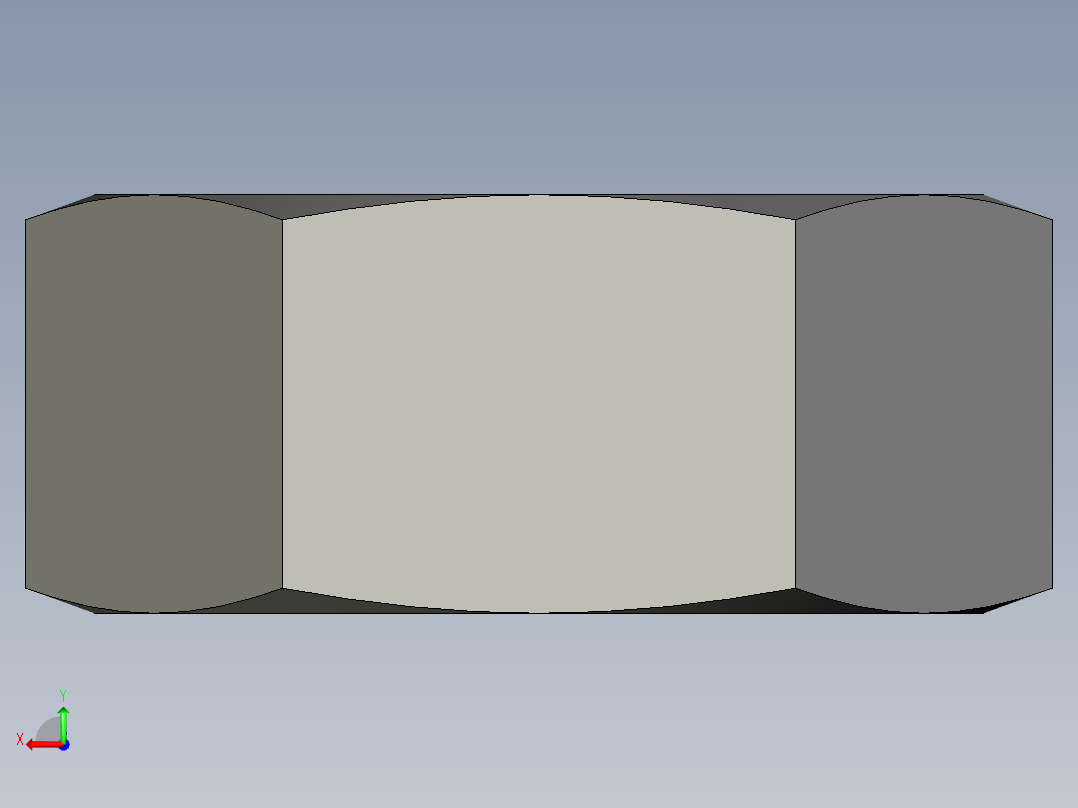 DIN934库 螺母后视图